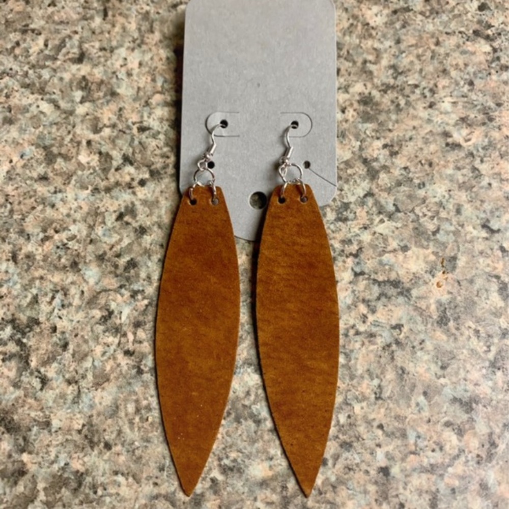 New Faux Leather Earrings